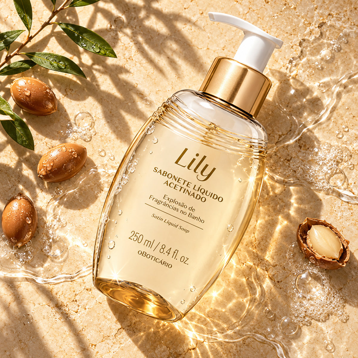 Gel Douche Satiné Lily 250 ml – O Boticário — photographie d’ambiance 2