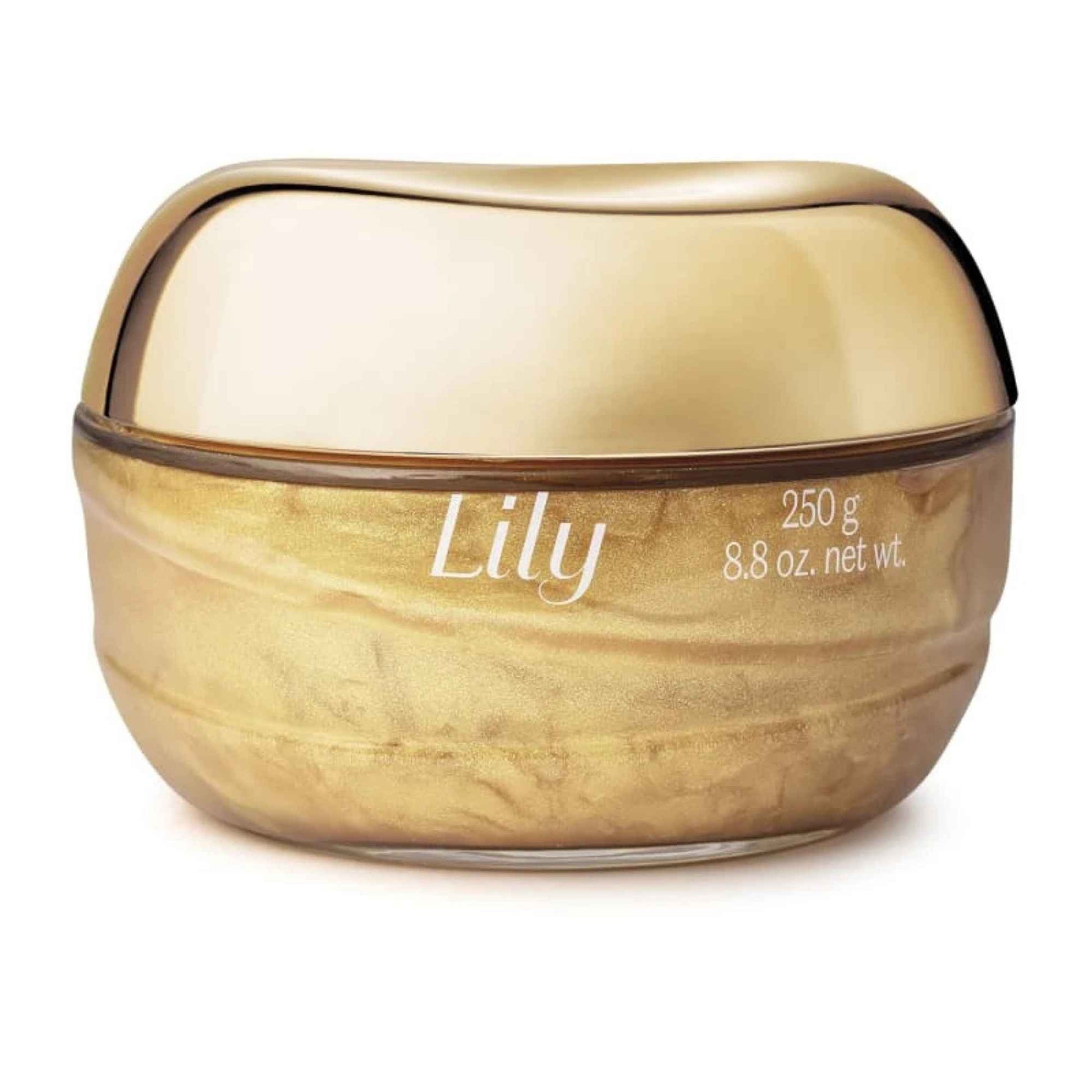Gel corps illuminateur nacré Lily Glow 250 g O Boticário — détail