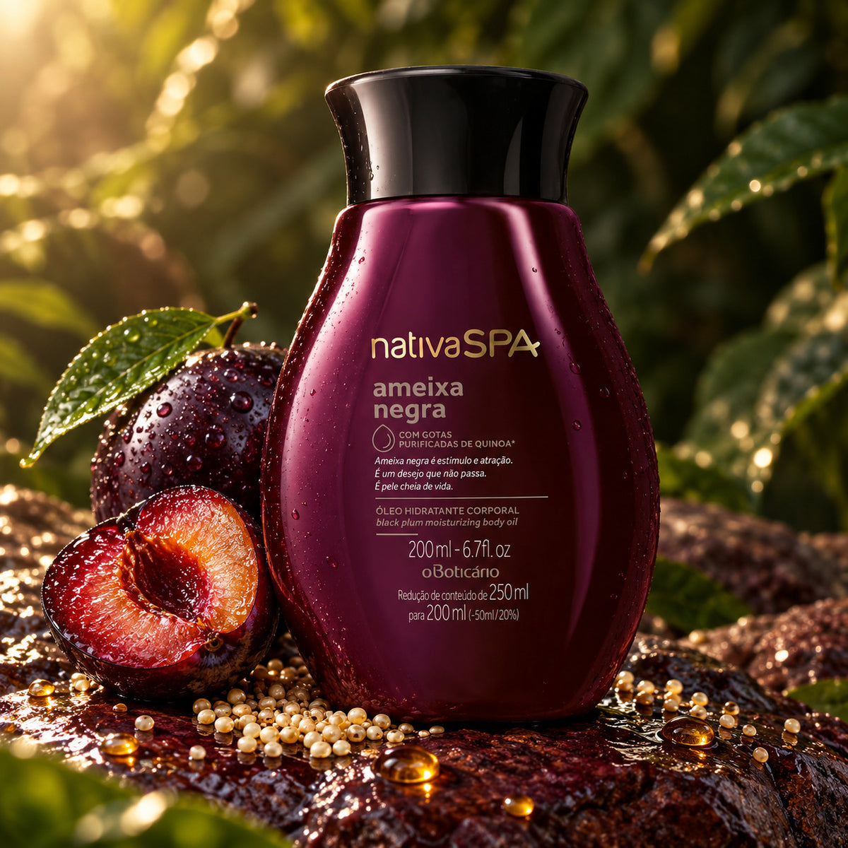 Huile Corps Hydratante Nativa Spa Ameixa Negra 200 ml – O Boticário — photographie d’ambiance 1