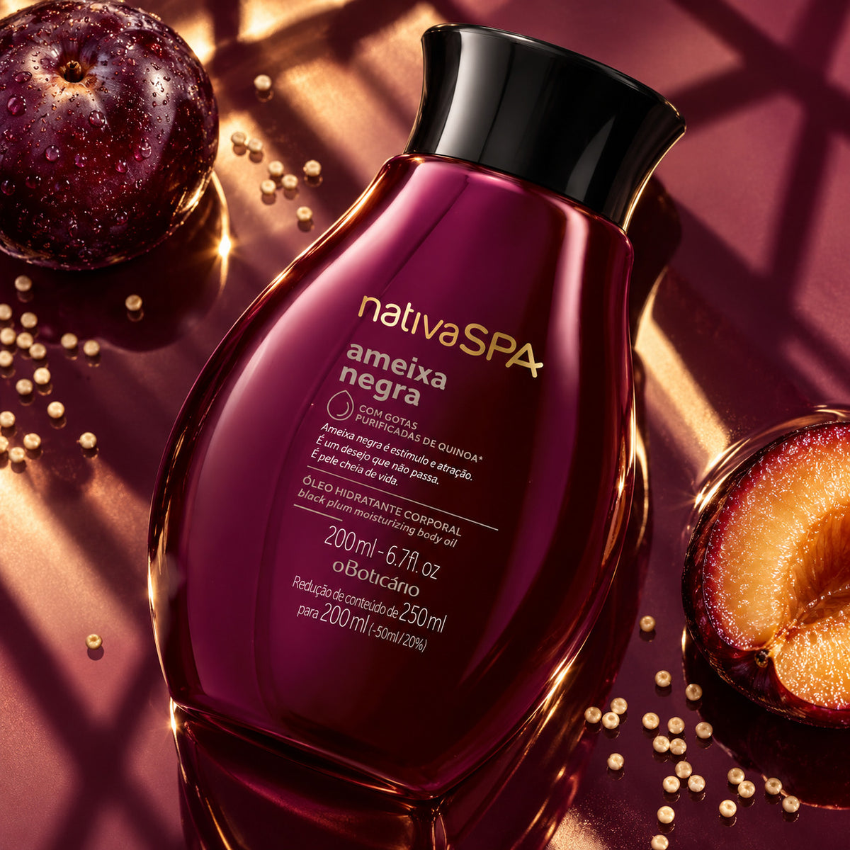 Huile Corps Hydratante Nativa Spa Ameixa Negra 200 ml – O Boticário — photographie d’ambiance 2