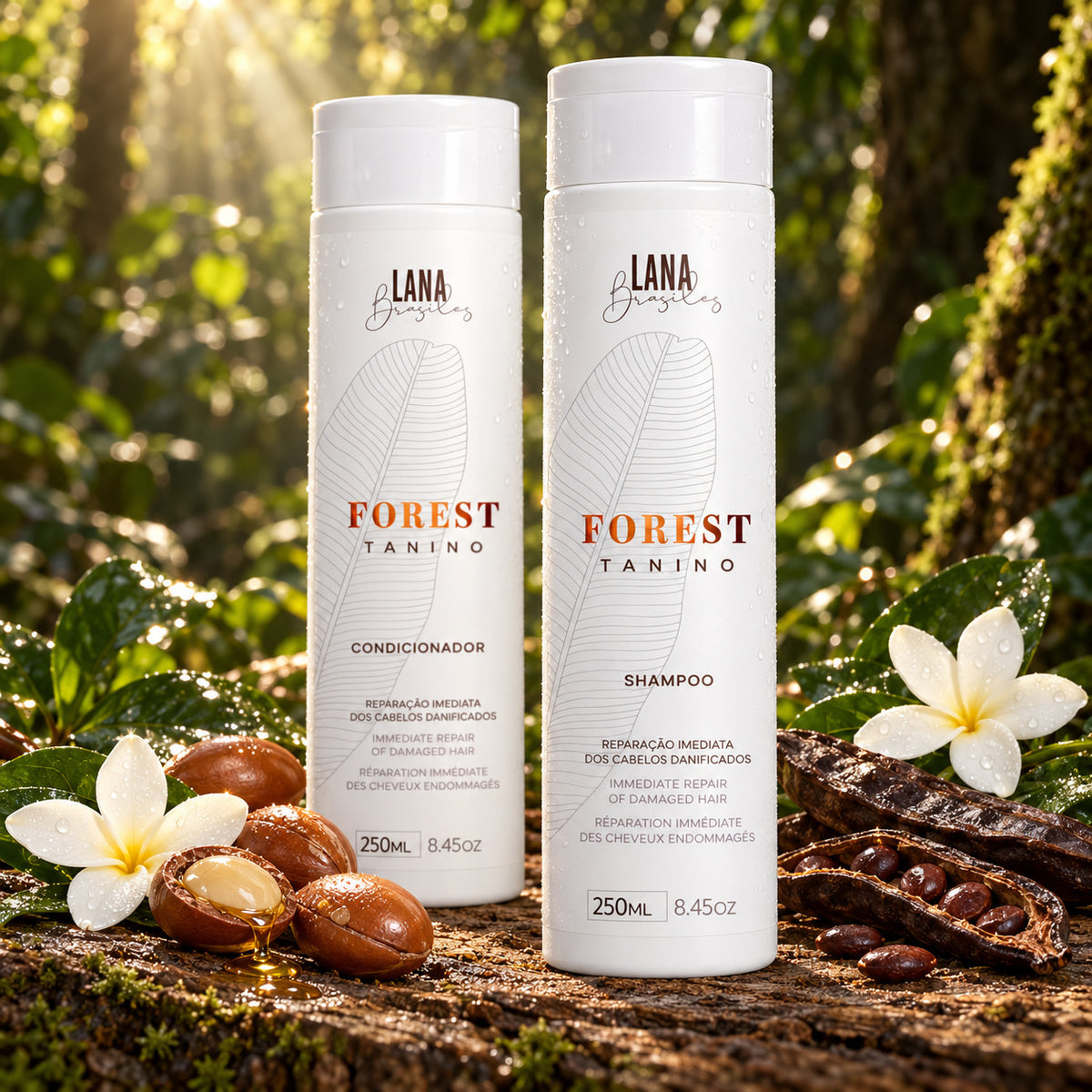 Kit Forest Tanino – Shampooing + Après-shampooing (Lana Brasiles) — photographie d’ambiance 1