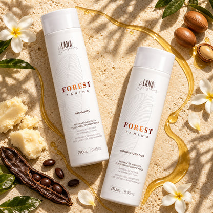 Kit Forest Tanino – Shampooing + Après-shampooing (Lana Brasiles) — photographie d’ambiance 2