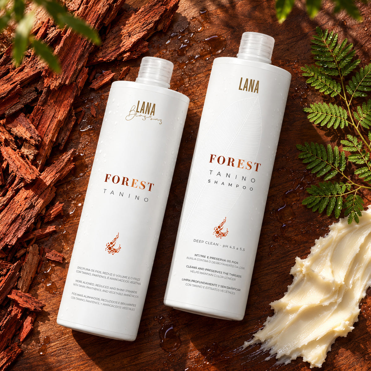 Kit Lissage Brésilien Forest Tanino 2 x 1L (4B/4C) — photographie d’ambiance 2