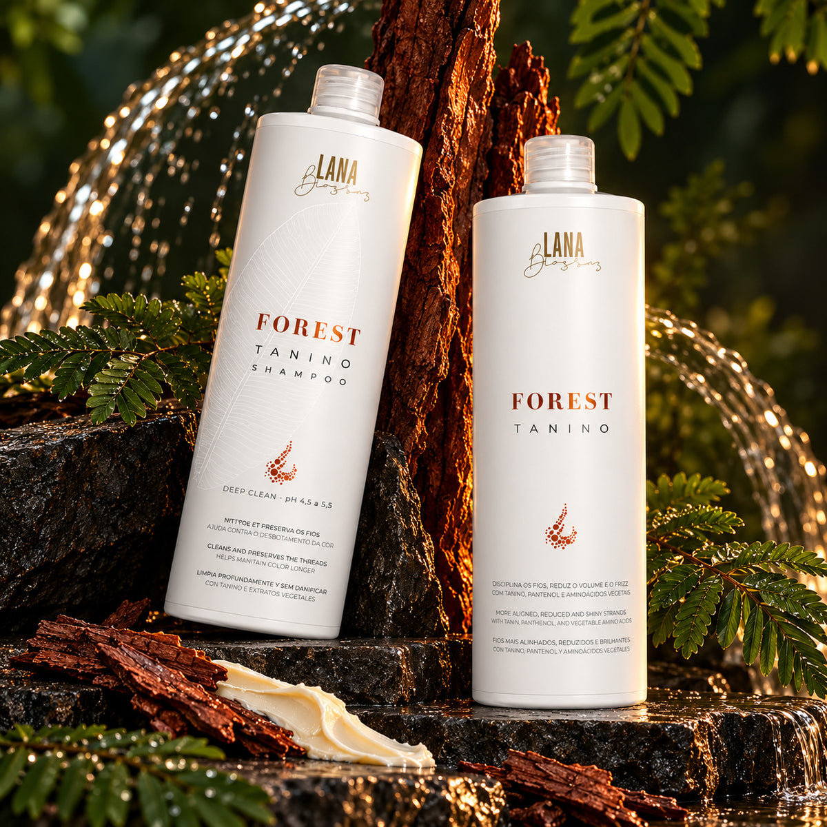 Kit Lissage Brésilien Forest Tanino 2 x 1L (4B/4C) — photographie d’ambiance 3