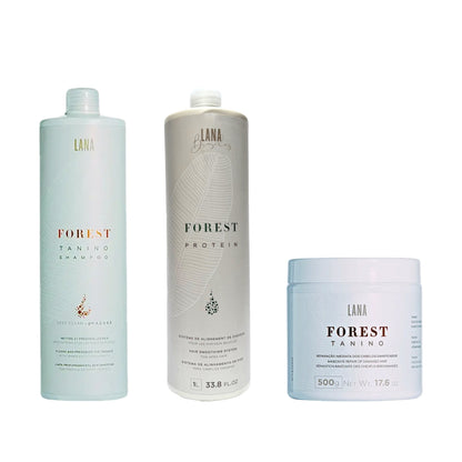 Kit MAX Lissage Pro 500g version Forest Protein - shampooing clarifiant 1L, lissage Forest Protein 1L, masque 500g