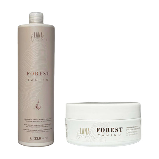 Kit Lissage Brésilien Forest Tanino 1 L et masque réparateur 200 g – Lana Brasiles