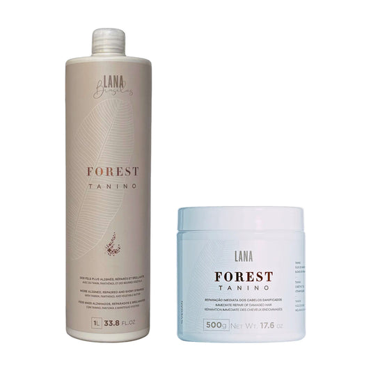 Kit Lissage Brésilien Forest Tanino 1 L et masque réparateur 500 g – Lana Brasiles