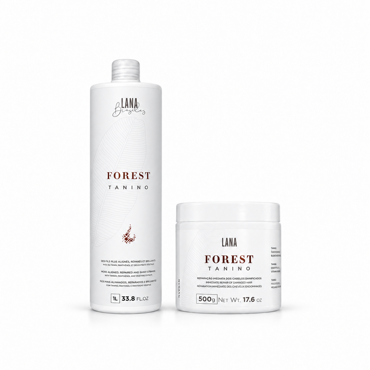 Kit Lissage Brésilien Forest Tanino 1 L et masque réparateur 500 g – Lana Brasiles