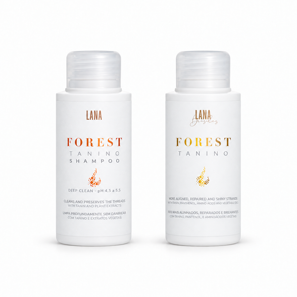 Kit lissage Forest Tanino + shampooing — 2 × 100 ml — Lana Brasiles