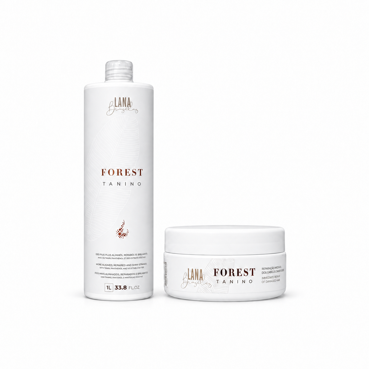 Kit Lissage Brésilien Forest Tanino 1 L et masque réparateur 200 g – Lana Brasiles
