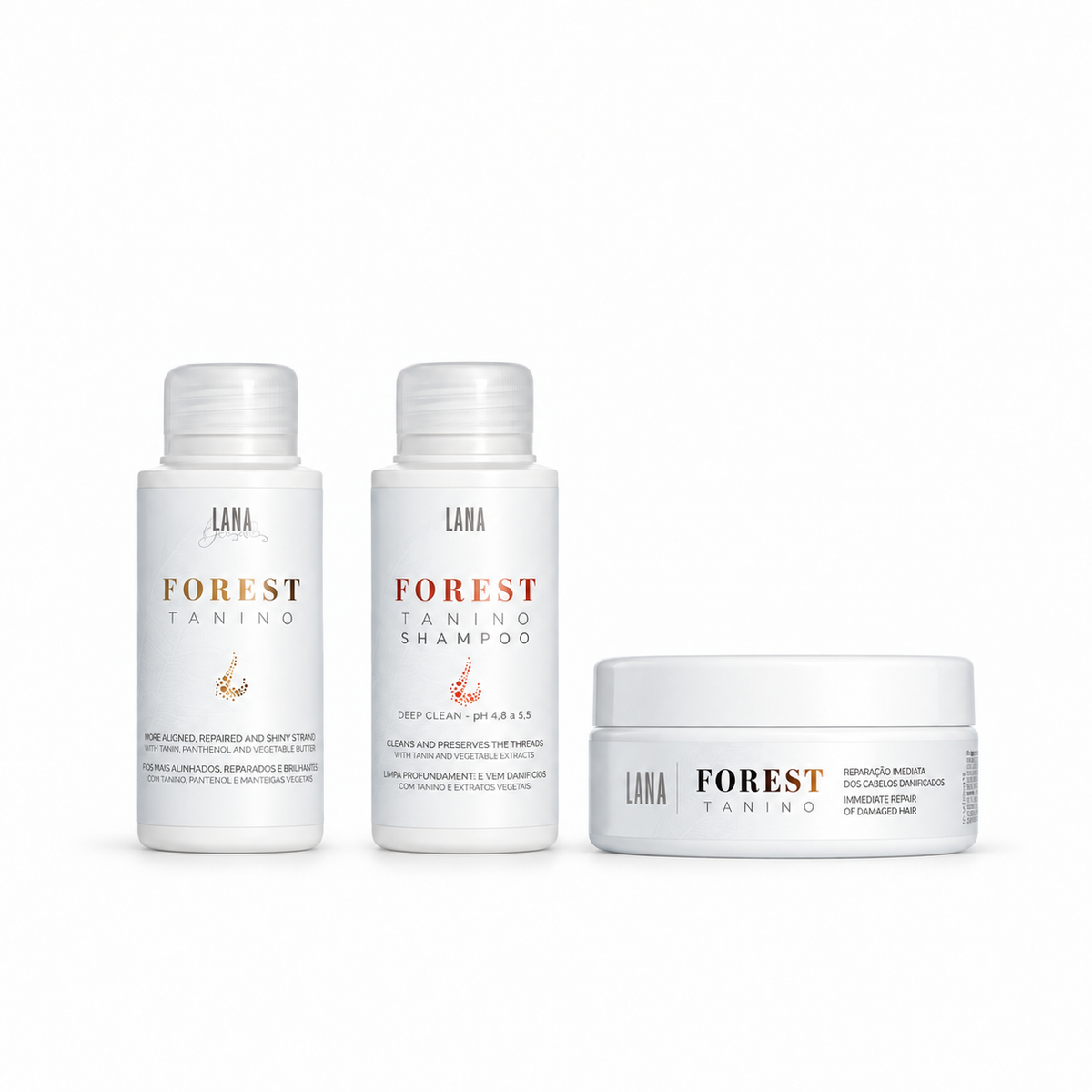 Kit Lissage Brésilien Forest Tanino 100ml étapes 1 et 2 + Masque Forest Tanino 200g