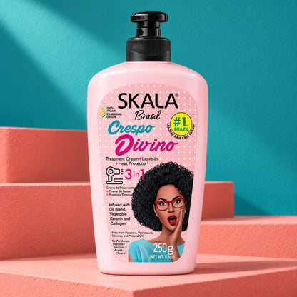 Leave-in 3-en-1 Skala Crespo Divino 250 g – Cheveux bouclés et crépus