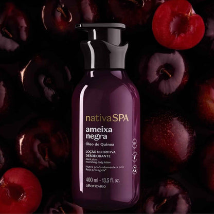 Lotion hydratante corps Nativa Spa Ameixa Negra 400 ml O Boticário — visuel d'ambiance