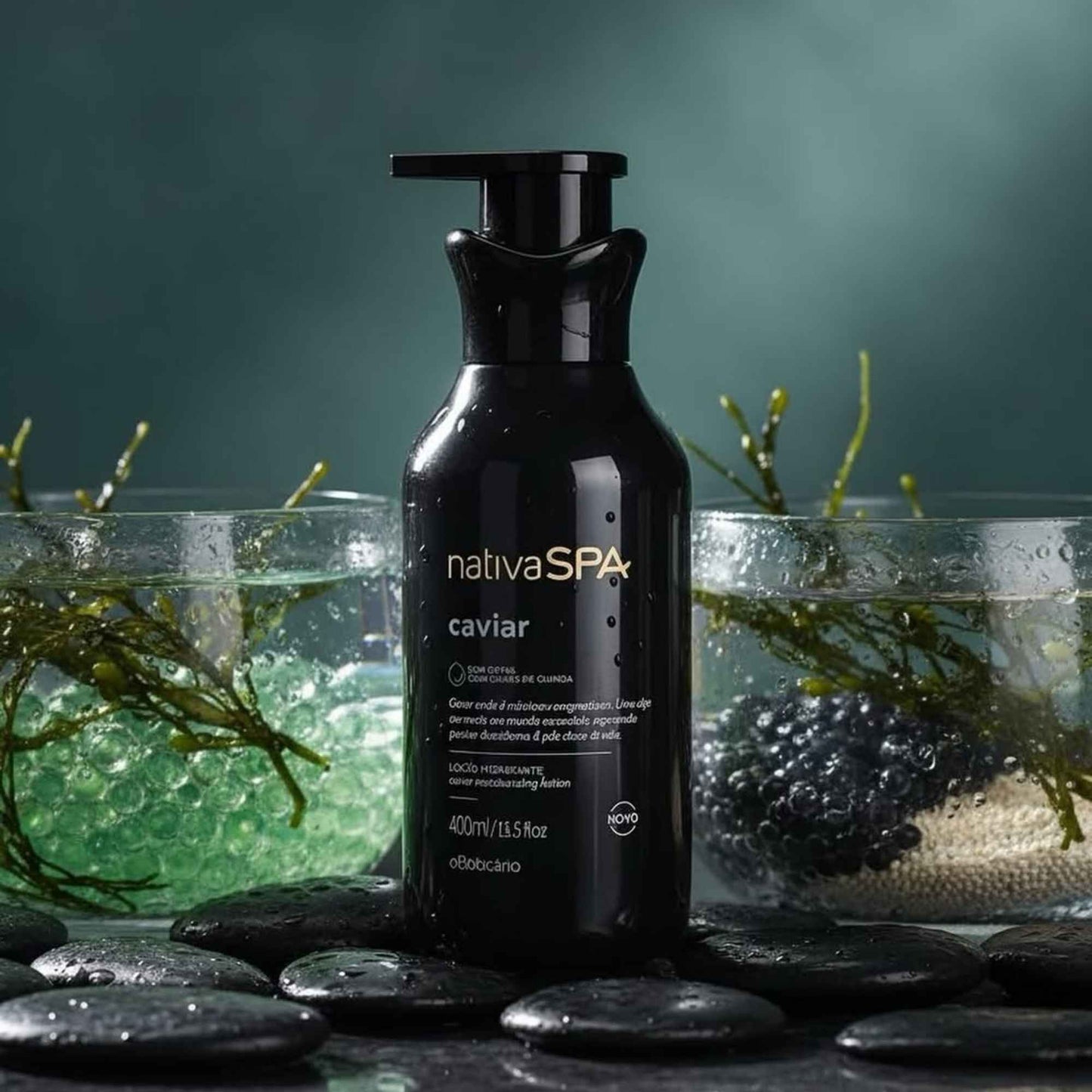 Lotion hydratante corps Nativa Spa Caviar 400 ml O Boticário — visuel d'ambiance