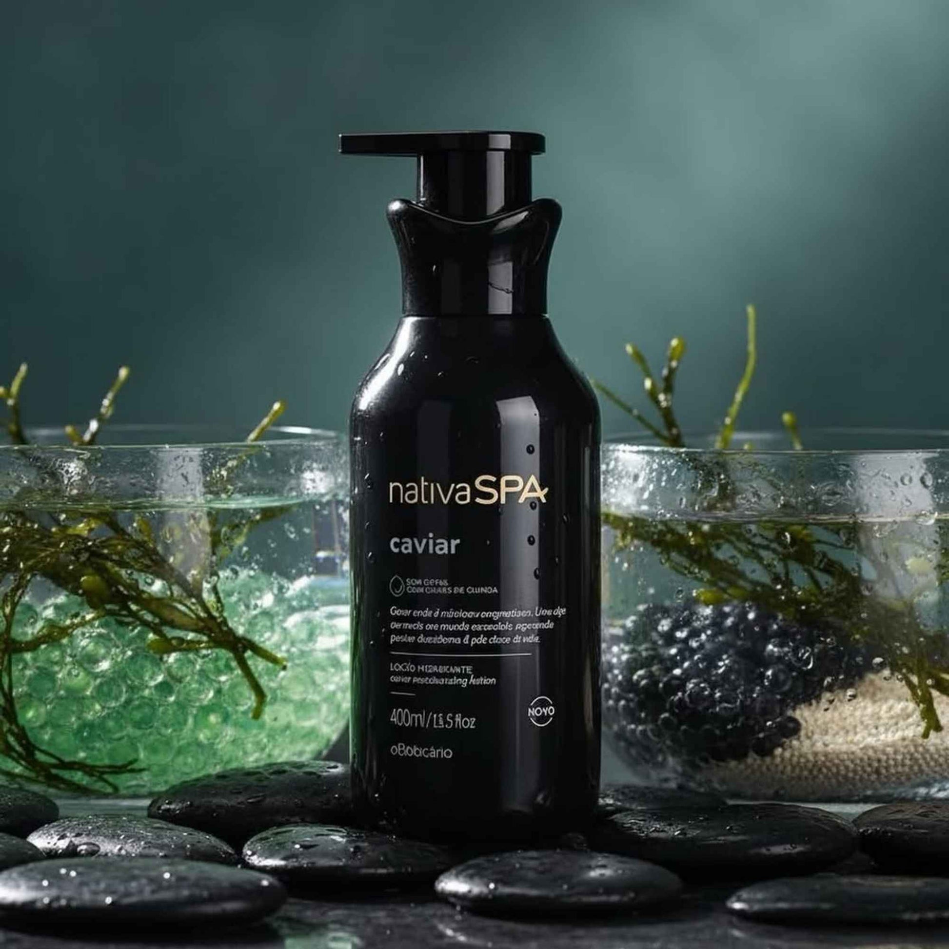 Lotion hydratante corps Nativa Spa Caviar 400 ml O Boticário — visuel d'ambiance