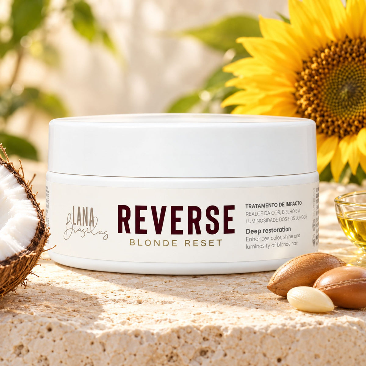 Blond Reverse Anti-Gelb-Maske 200 g – Lana Brasiles