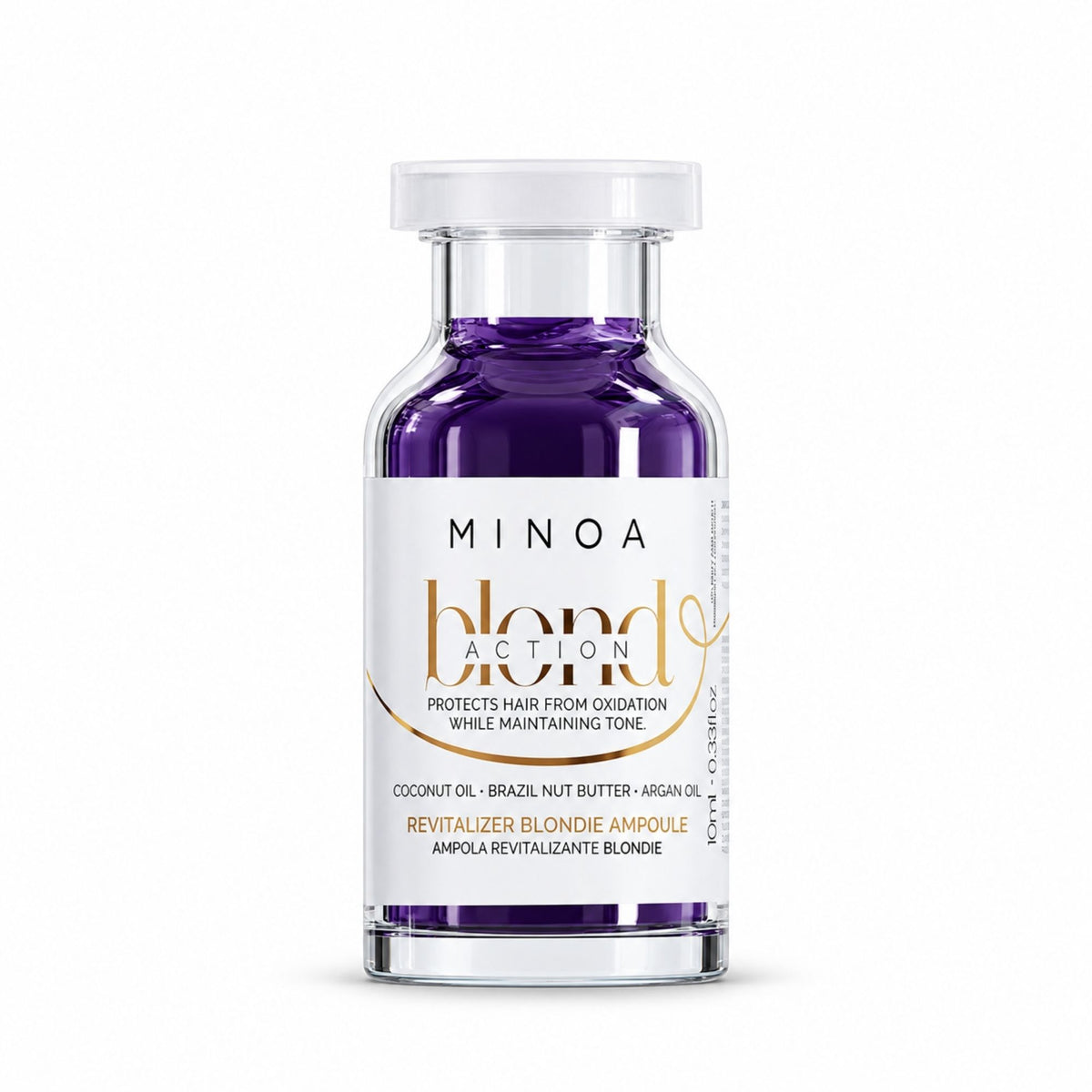 Minoa Blondie – Ampoule revitalisante 10 ml – flacon sur fond blanc