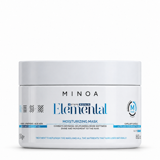 Minoa Elemental – Masque hydratant 250 g – pot sur fond blanc