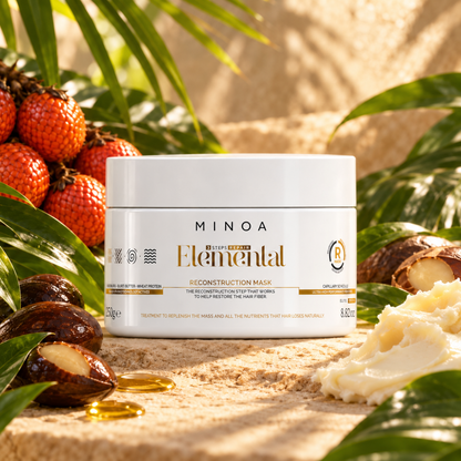 Minoa Elemental – Masque reconstructeur 250 g – mise en scène du produit