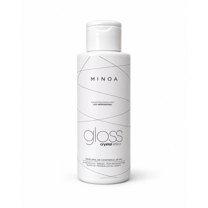 Minoa Gloss Crystal Effect – Masque contrôle pH 120 ml – flacon sur fond blanc