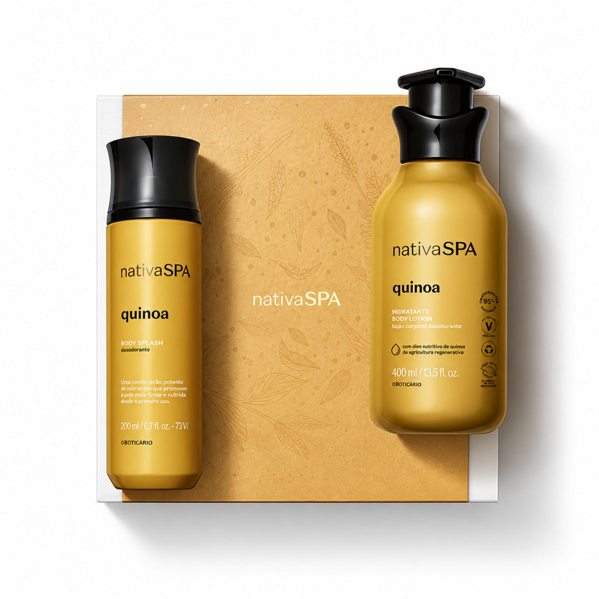 Coffret Nativa SPA Quinoa 2026 — lotion corps 400 ml, Body Splash 200 ml et boîte cadeau, vue principale