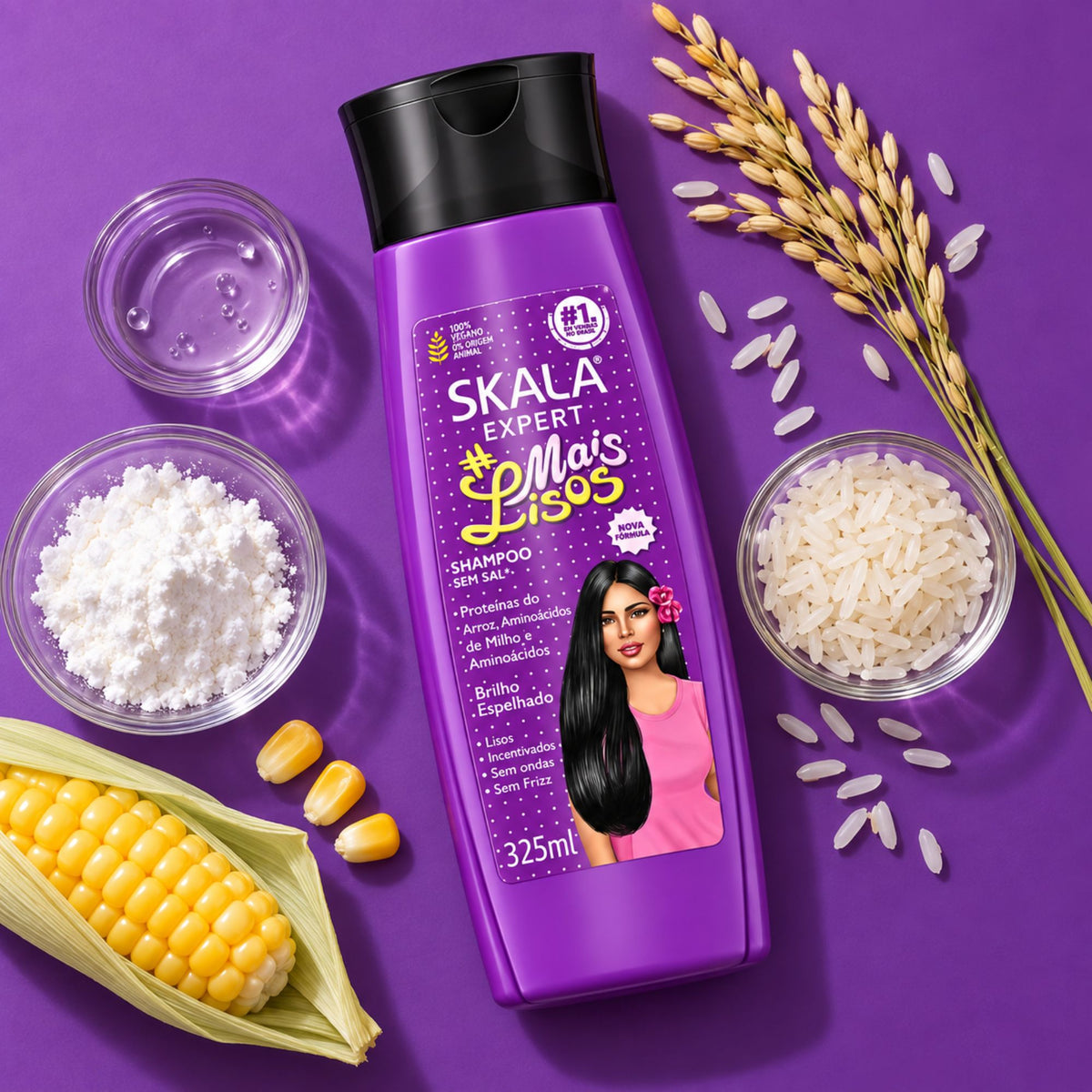 Skala Smoothing Shampoo Mais Lisos 325 ml – anti-frizz