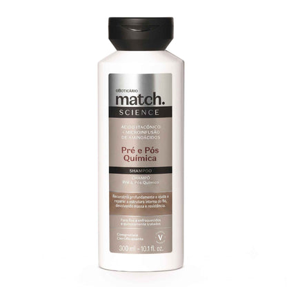 Shampoing Match Science Pré e Pós-Química 300 ml O Boticário