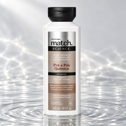 Shampoo Match Science Pré e Pós-Química 300 ml – O Boticário