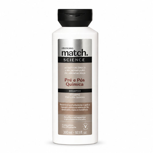 Shampoing Match Science Pré e Pós-Química 300 ml – O Boticário