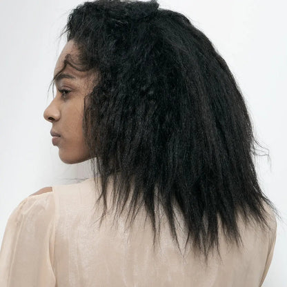 Avant/après Forest Protein – transformation cheveux frisés en cheveux lisses